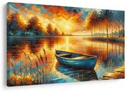 Картина на платно – Вечерен покой на езерото