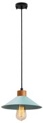 Тюркоазено/в естествен цвят висящо осветително тяло с метален абажур ø 24 cm Manavgat – Opviq lights