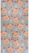 Сиво-кафяв детски килим подходящ за пране 120x180 cm Cute Teddies – Vitaus
