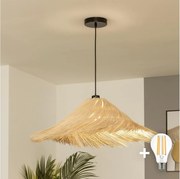 Brilagi - LED полилей на кабел CERIA BOHO 1xE27/40W/230V Ø 70 см ратан