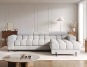 Ъглов диван Freyia-Светлосив-Десен