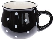 Черна керамична чаша Dottie, 230 ml - Dakls