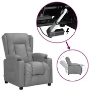 3093447 vidaXL Изправящ стол, сив, изкуствена кожа