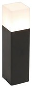 Подова лампа за външен монтаж черна с опалово бяла 30 см - Denmark