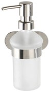 Матово-сребриста самозалепващ стъклен диспенсер за сапун 200 ml Orea – Wenko