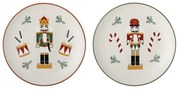 Кремави десертни глинени чинии в комплект от 2 бр. с коледни мотиви ø 16 cm Jolly – Bloomingville