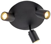 Интелигентен прожектор за баня черен IP44 вкл. 3 WiFi GU10 - Ducha