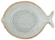 Синя/бежова глинена чиния за сервиране Fleur – Bloomingville