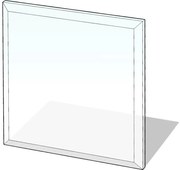 Стъкло под камина 800x800x8 мм квадратен