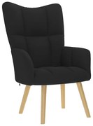 4016769 vidaXL Релакс стол, черен, текстил