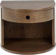 Нощно шкафче от декор от дъб в тъмно естествен цвят Paron – Actona