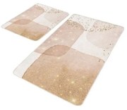 Бежови кадифени килими за баня в комплект от 2 бр. 60x100 cm – Mila Home