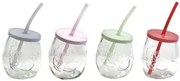 Чаша за лимонада с капак и сламка 400мл. (H5150J)