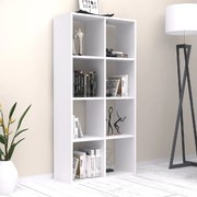 Книжна рафт Anser от меламин в бял цвят 69.8x29x142см.