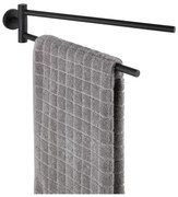 WENKO 24238100-Закачалка за хавлии BOSIO BLACK 5,5x43 см неръждаема стомана/сребриста
