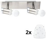 Eglo - LED точково осветително тяло MY CHOICE 2xE14/4W/230V хром/бяло