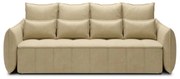 Бежов кадифен сгъваем/с място за съхранение диван 242 cm Weltton – ELTAP