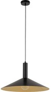 Пендел CAPRI 1xE27/15W/230V Ø 50 см черен/златист
