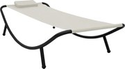 48080 vidaXL Градинско легло, кремаво, 200x90 см, стомана