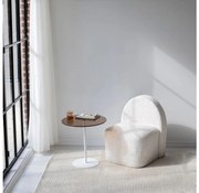 Странична маса CHILL 50x50 см бял/бронзов