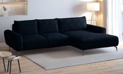 Ъглов диван Санур-тъмносин-десен