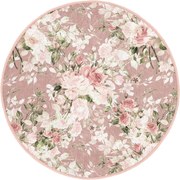 Светлорозов кръгъл килим подходящ за пране и за прахосмукачки роботи ø 120 cm Comfort – Mila Home