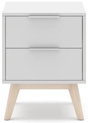 Бяло нощно шкафче Campus - Marckeric