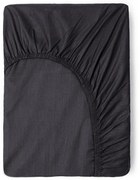 Тъмно сив памучен чаршаф с ластик , 90 x 200 cm - Good Morning