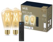 К-кт 2xLED Димируема крушка ST64 E27/7W/230V 2000-5000K CRI 90 Wi-Fi + д.у.-WiZ