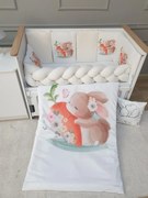 Babyhome Комплект за бебешко легло 60/120 см - зайче