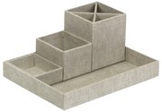 Бежов органайзер за бюро от 4 части Lena - Bigso Box of Sweden