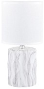 Zuma Line HS8603-WH - Настолна лампа 1xE14/40W/230V бял/мраморен декор