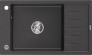 Mexen Elias гранитна мивка с 1 отделение и сушилна площ 795 x 480 mm, черна на