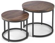 КОМПЛЕКТ 2x Конферентна маса OREO пр. 43/53 см черно/орех