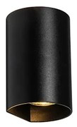Дизайнерска стенна лампа черна кръгла GU10 50mm - Sabbir