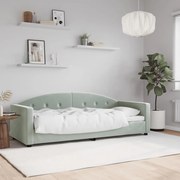 354129 vidaXL Кушетка, светлосива, 80x200 см, кадифе