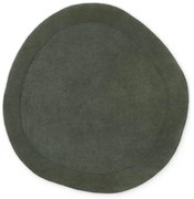 Тъмнозелен ръчно изработен кръгъл килим със смес от вълна ø 160 cm Kari Organic – Villeroy&amp;Boch
