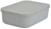 Сива пластмасова кутия за съхранение с капак 24x18x8 cm – Homéa