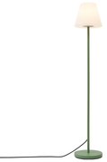Външна подова лампа зелена с бял абажур IP65 - Virginia