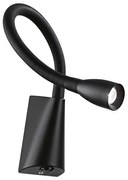 Ideal Lux - LED гъвкава лампа GOOSE LED/3W/230V CRI 90 черна