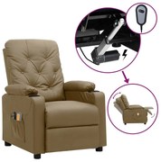 3098872 vidaXL Електрически масажен стол, капучино, изкуствена кожа