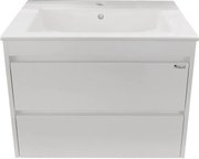 Шкаф за баня с умивалник, Ема, бял