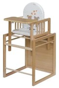 COSING - Детски стол за хранене 2 в 1 Viktoria бук/бял