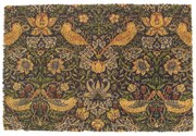 Изтривалка от кокосови влакна 60x90 cm William Morris Strawberry Thief – Artsy Doormats