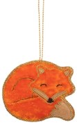 Текстилна ръчно изработена коледна украса 7 cm Sleeping Fox – Sass & Belle