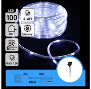 Aigostar - LED соларен коледен гирлянд 100 LED, 8 функции, 12м, IP65, студена бя