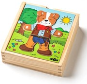 Woody - Кучето Джаф, комплект от шест дървени пъзела