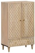 358278 vidaXL Висок шкаф, 60x33x100 см, мангово дърво масив