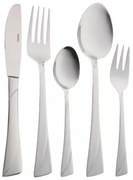 Комплект 30 бр прибори за хранене Kinghoff KH 1454, За 6 човека, Неръждаема стомана, Сребрист