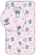 Еластичен единичен памучен детски чаршаф 90x200 cm Lilo and Stitch – Jerry Fabrics